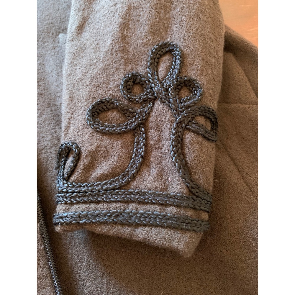 Dana Buchman Dresses Brown Pure Wool Long Sleeve Button Front Coat Dress 6 - Picture 8 of 9